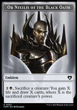 Ob Nixilis of the Black Oath Emblem / Zombie Token (B 2/2) - Commander Masters: Extras (Token) [XCMM-T 52/19]