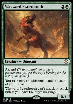 Wayward Swordtooth - Commander: The Lost Caverns of Ixalan (Rare) [LCC-263]
