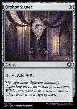 Orzhov Signet - Commander: The Lost Caverns of Ixalan (Uncommon) [LCC-310]