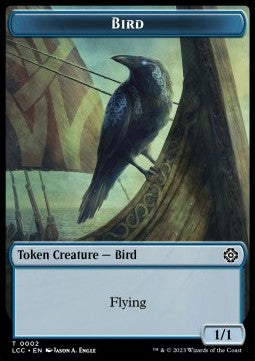 Bird Token (U 1/1) // Merfolk Token (U 1/1) - The Lost Caverns of Ixalan: Tokens (Token) [TLCI-CT 2/3]