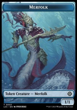Merfolk Token (U 1/1) // Boar Token (G 2/2) - The Lost Caverns of Ixalan: Tokens (Token) [TLCI-CT 3/9]