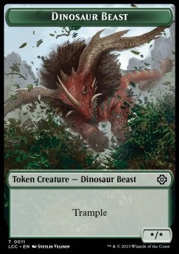 Dinosaur Beast Token (G */*) // Dinosaur Token (G 3/3 Trample) - The Lost Caverns of Ixalan: Tokens (Token) [TLCI-CT 11/10]