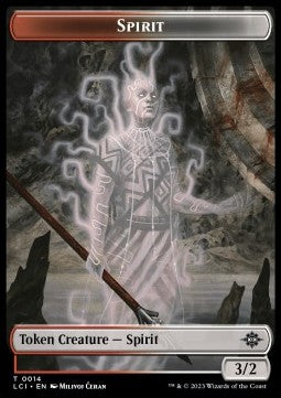 Spirit Token (RW 3/2) // Map Token - The Lost Caverns of Ixalan: Tokens (Token) [TLCI-T 14/17]