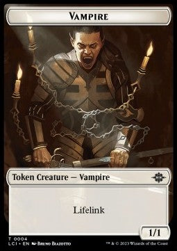 Vampire Token (W 1/1 Lifelink) // Bat Token (B 1/1) - The Lost Caverns of Ixalan: Tokens (Token) [TLCI-T 4/6]
