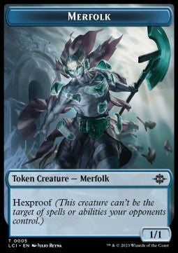 Merfolk Token (U 1/1 Hexproof) // Map Token - The Lost Caverns of Ixalan: Tokens (Token) [TLCI-T 5/17]