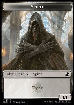 Spirit Token (White and Black 1/1) - Ravnica Remastered: Tokens (Token) [TRVR-T18]