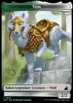 Voja Wolf Token (Green and White 2/2) - Ravnica Remastered: Tokens (Token) [TRVR-T19]