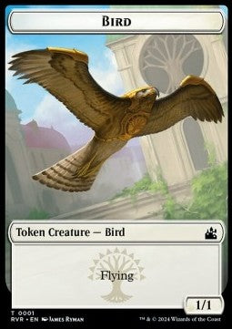 Bird Token (W 1/1) // Bird Illusion Token (U 1/1) - Ravnica Remastered: Tokens (Token) [TRVR-T 1/5]