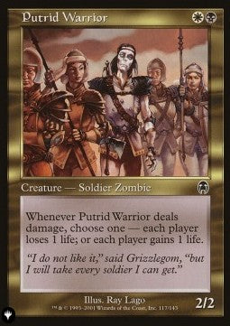 Putrid Warrior - The List (Common) [ZNL-117]
