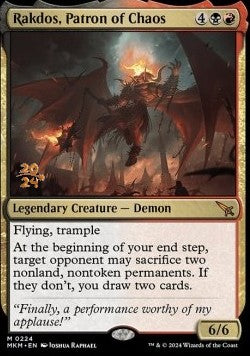 Rakdos, Patron of Chaos (V.1) - Murders at Karlov Manor: Promos (Mythic) [PMKM-224]