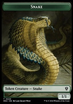 Snake Token (G 1/1) // Morph Token (C 2/2) - Murders at Karlov Manor: Tokens (Token) [TMKM-CT 20/30]