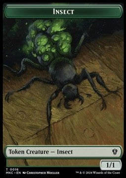 Insect Token (G 1/1) // Manifest Token (C 2/2) - Murders at Karlov Manor: Tokens (Token) [TMKM-CT 16/29]