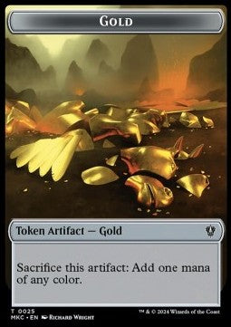 Gold Token // Kobolds of Kher Keep Token (R 0/1) - Murders at Karlov Manor: Tokens (Token) [TMKM-CT 25/12]