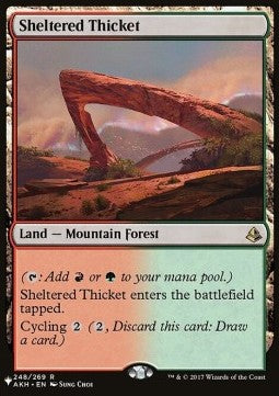 Sheltered Thicket - Secret Lair Commander Deck: Raining Cats and Dogs (Rare) [SLDRCD-248]