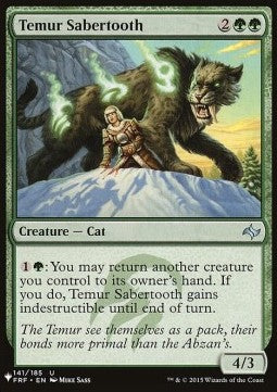 Temur Sabertooth - Secret Lair Commander Deck: Raining Cats and Dogs (Uncommon) [SLDRCD-141]