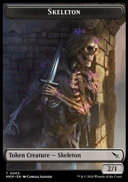Skeleton Token (B 2/1) // Detective Token (WU 2/2) - Murders at Karlov Manor: Tokens (Token) [TMKM-T 5/10]