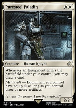 Puresteel Paladin - Universes Beyond: Fallout (Rare) [PIP-170]