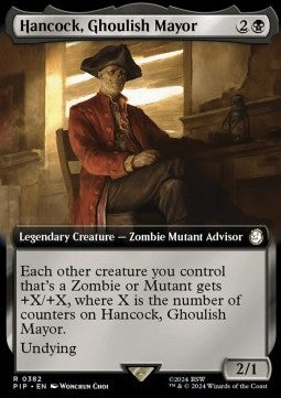 Hancock, Ghoulish Mayor (V.1) - Universes Beyond: Fallout: Extras (Rare) [XPIP-382]