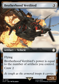 Brotherhood Vertibird (V.1) - Universes Beyond: Fallout: Extras (Rare) [XPIP-431]
