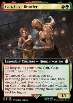 Cait, Cage Brawler (V.1) - Universes Beyond: Fallout: Extras (Rare) [XPIP-409]