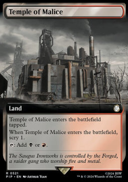 Temple of Malice (V.1) - Universes Beyond: Fallout: Extras (Rare) [XPIP-521]