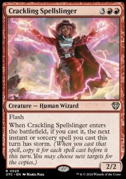 Crackling Spellslinger - Commander: Outlaws of Thunder Junction (Rare) [OTC-25]