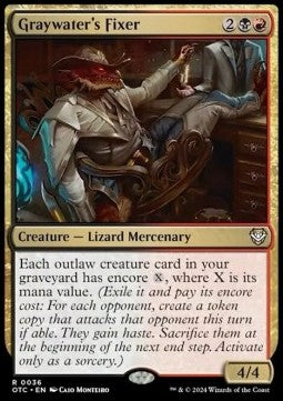Graywater's Fixer - Commander: Outlaws of Thunder Junction (Rare) [OTC-36]
