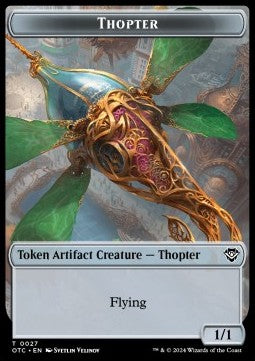 Thopter Token (A 1/1) // Manifest Token (C 2/2) - Outlaws of Thunder Junction: Tokens (Token) [TOTJ-CT 27/28]