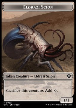 Eldrazi Scion Token (C 1/1) // Manifest Token (C 2/2) - Outlaws of Thunder Junction: Tokens (Token) [TOTJ-CT 2/28]