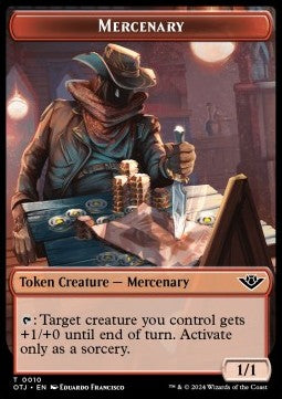 Mercenary Token (R 1/1) // Treasure Token - Outlaws of Thunder Junction: Tokens (Token) [TOTJ-CT 10/18]