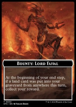 Bounty: Lord Fajjal - Outlaws of Thunder Junction: Tokens (Token) [TOTJ-T 33]
