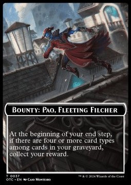 Bounty: Pao, Fleeting Filcher - Outlaws of Thunder Junction: Tokens (Token) [TOTJ-T 37]