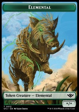Elemental Token (G */*) // Treasure Token - Outlaws of Thunder Junction: Tokens (Token) [TOTJ-T 12/18]