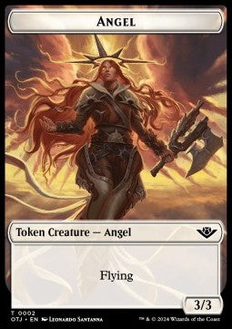 Angel Token (W 3/3) // Treasure Token - Outlaws of Thunder Junction: Tokens (Token) [TOTJ-T 2/18]