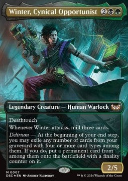 Winter, Cynical Opportunist - Commander: Duskmourn: House of Horror (Mythic) [DSC-7]