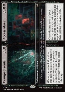 Cramped Vents // Access Maze - Commander: Duskmourn: House of Horror (Rare) [DSC-17]