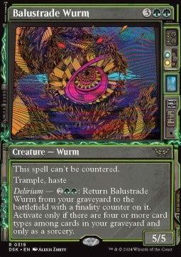 Balustrade Wurm - Duskmourn: House of Horror: Extras (Rare) [XDSK-319]