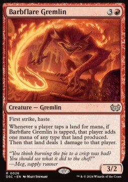 Barbflare Gremlin - Commander: Duskmourn: House of Horror (Rare) [DSC-26]