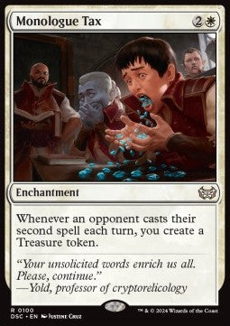 Monologue Tax - Commander: Duskmourn: House of Horror (Rare) [DSC-100]