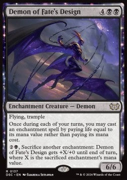 Demon of Fate's Design - Commander: Duskmourn: House of Horror (Rare) [DSC-137]