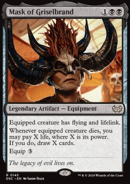 Mask of Griselbrand - Commander: Duskmourn: House of Horror (Rare) [DSC-145]