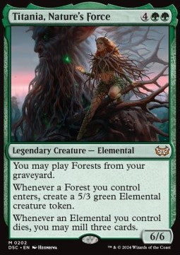 Titania, Nature's Force - Commander: Duskmourn: House of Horror (Mythic) [DSC-202]