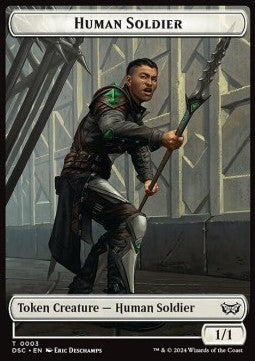 Human Soldier Token (W 1/1) // Scarecrow Token (A 4/4) - Duskmourn: House of Horror: Tokens (Token) [TDSK-CT 3/23]