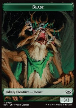 Beast Token (G 3/3) // Scarecrow Token (A 4/4) - Duskmourn: House of Horror: Tokens (Token) [TDSK-CT 8/23]