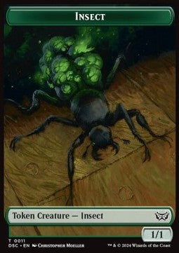 Insect Token (G 1/1) // Ooze Token (G */*) - Duskmourn: House of Horror: Tokens (Token) [TDSK-CT 11/14]