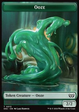 Ooze Token (G 2/2) // Insect Token (G 1/1 Flying, Deathtouch) - Duskmourn: House of Horror: Tokens (Token) [TDSK-CT 13/12]