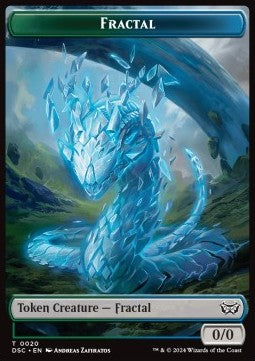 Fractal Token (GU 0/0) // Scarecrow Token (A 4/4) - Duskmourn: House of Horror: Tokens (Token) [TDSK-CT 20/23]