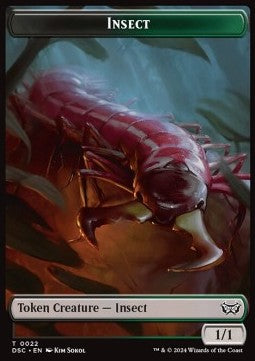 Insect Token (BG 1/1) // Shapeshifter Token (C */*) - Duskmourn: House of Horror: Tokens (Token) [TDSK-CT 22/1]
