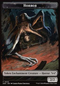 Horror Token (Black 2/2) - Duskmourn: House of Horror: Tokens (Token) [TDSK-T10]