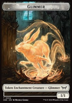 Glimmer Token (W 1/1) // Manifest Token (C 2/2) - Duskmourn: House of Horror: Tokens (Token) [TDSK-T 4/18]